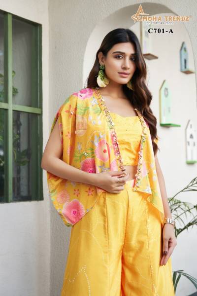 AMOHA C701-A DESIGNER PRINTED READYMADE CROP TOP WHOLESALER IN INDIA